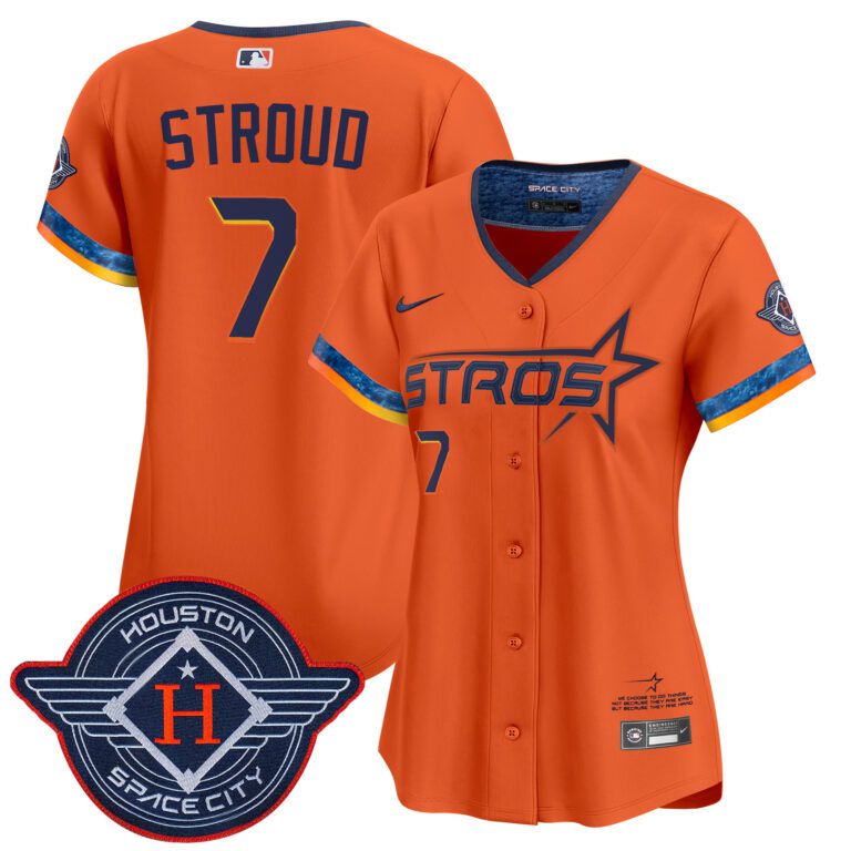 Women Houston Astros #7 Stroud orange 2025 City Connect Vapor Limited Stitched Jersey